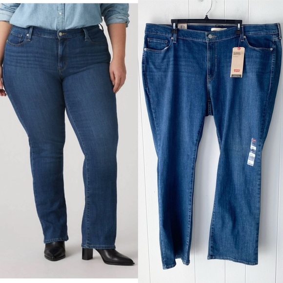 Levi's Denim - Levi's Women's Classic Bootcut Jeans Blue Stretch Size 24W Cotton Blend New